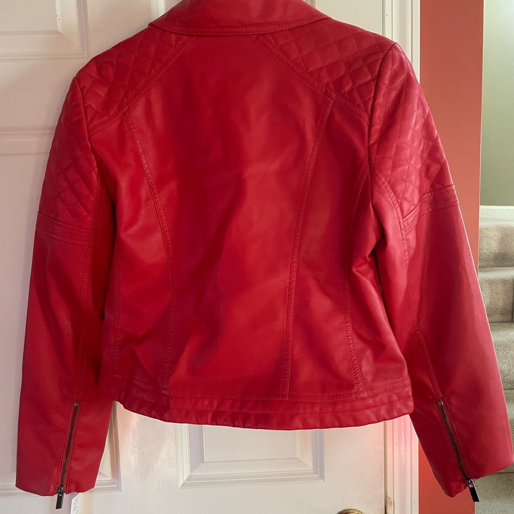 Red Leather Jacket - Picture 2 of 3